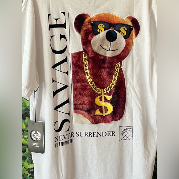 CR- 24 Chrome Edge Size:L Mens T Shirt-Never Surrender Short Sleeve White - Picture 3 of 9